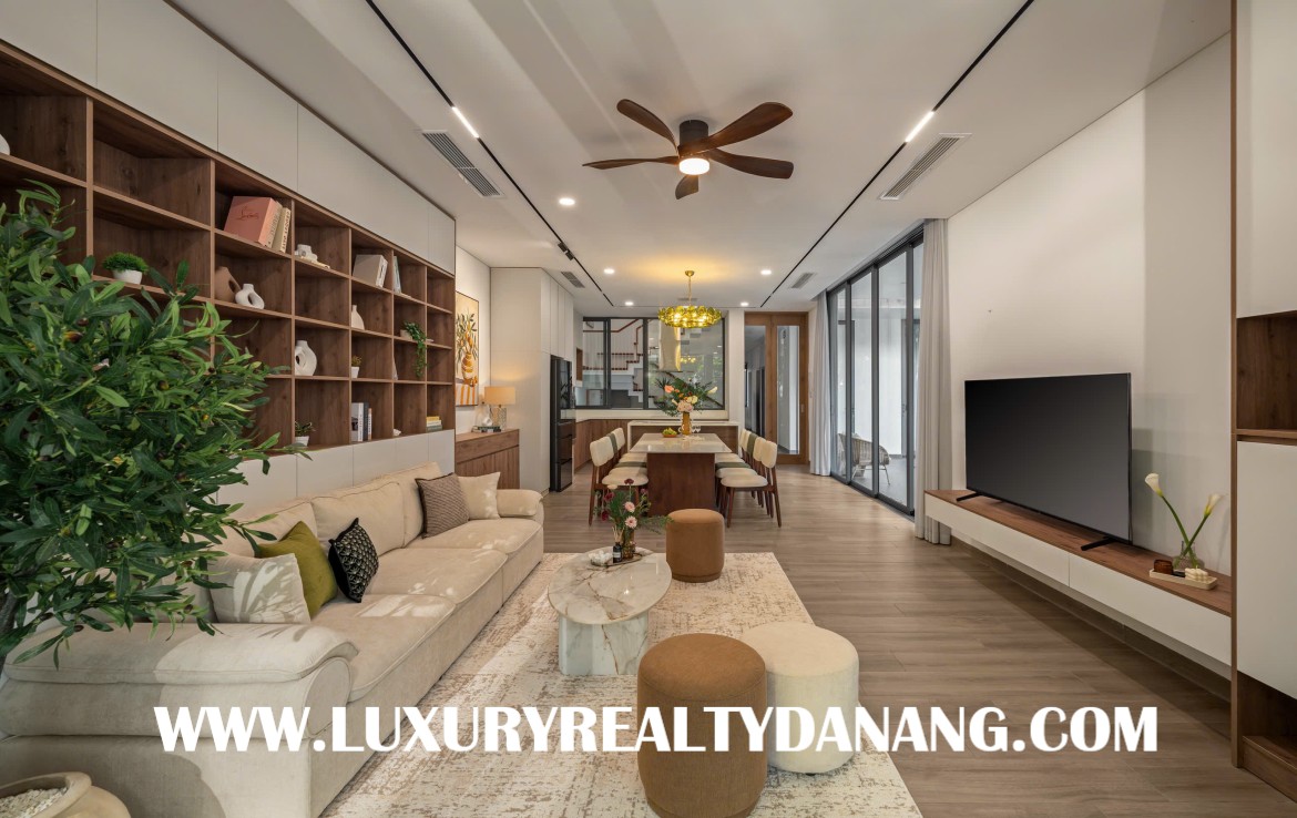 Danang villa for rent in Hai Chau district, Vietnam, four bedrooms, swimming pool.