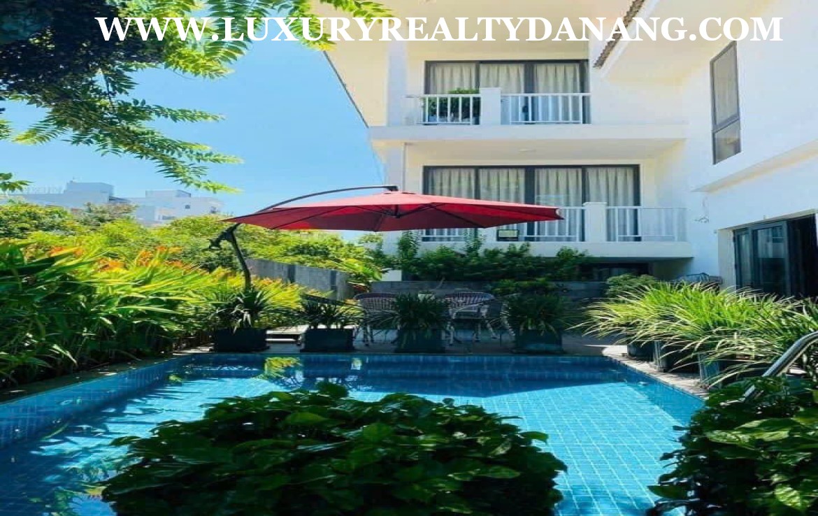 Villas for rent in Danang, in Euro villa, Vietnam, Son Tra district, swimming pool, by the river