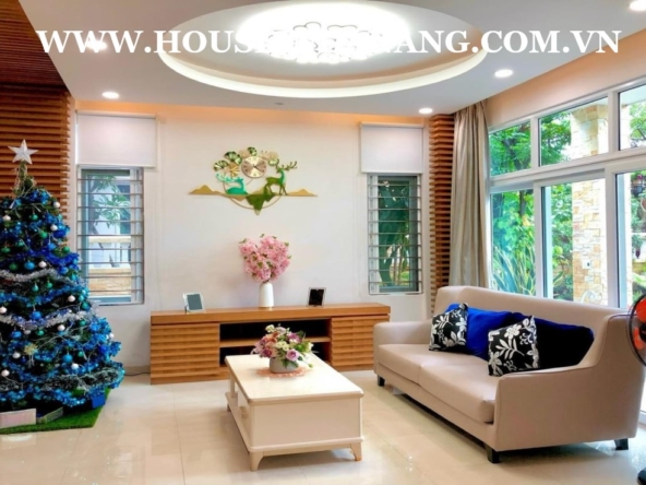 Fortune Park villa Danang for rent in Vietnam, Son Tra district 1, spacious garden