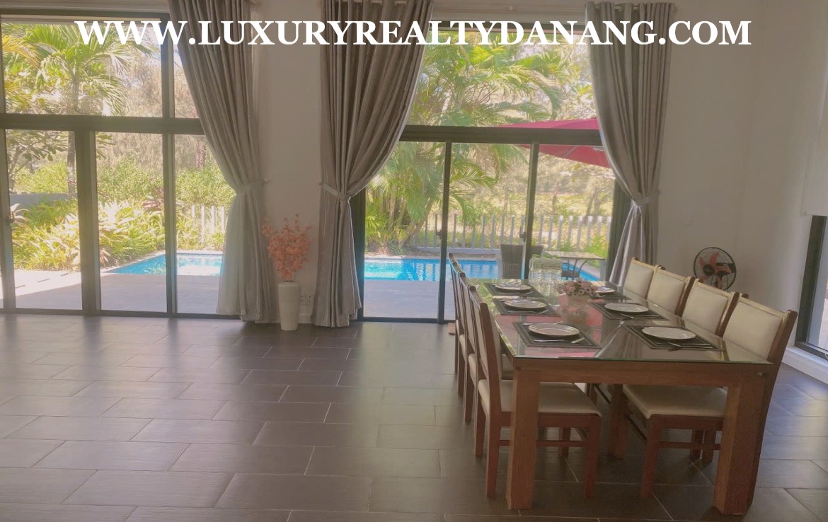 Danang luxurious villa rental in Montgomere Links, Vietnam, golf view 3