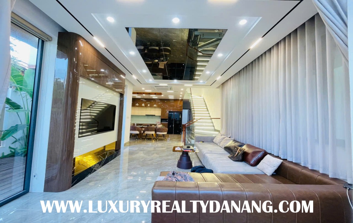 Danang luxury house rental in Hai Chau district, Vietnam, Western style, near Helio center, modern style