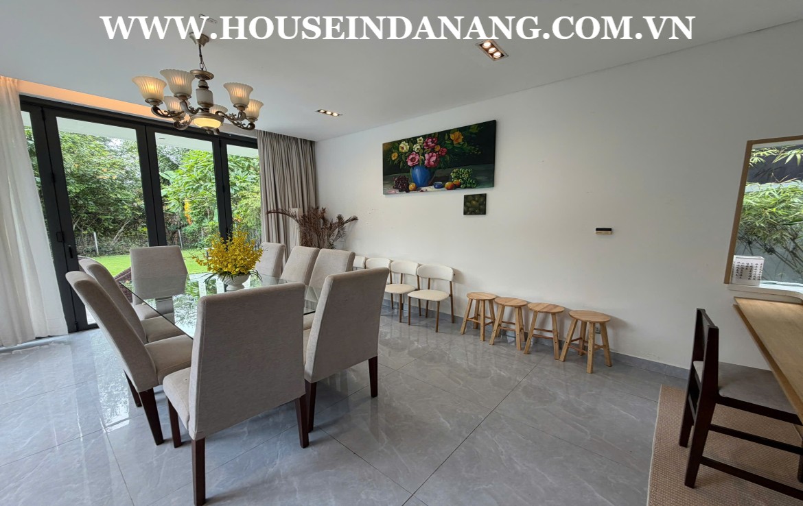 Golf villa rental Danang in The Dunes Residence, Vietnam, near the beach, garden view
