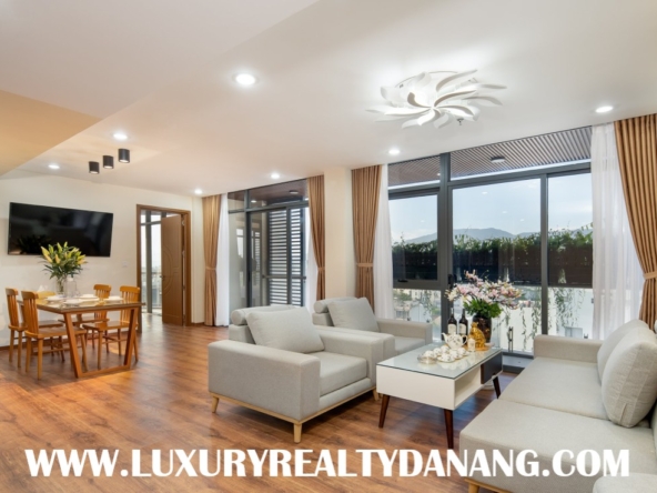 Danang beach apartment for rent in Vietnam, Son Tra district, modern style
