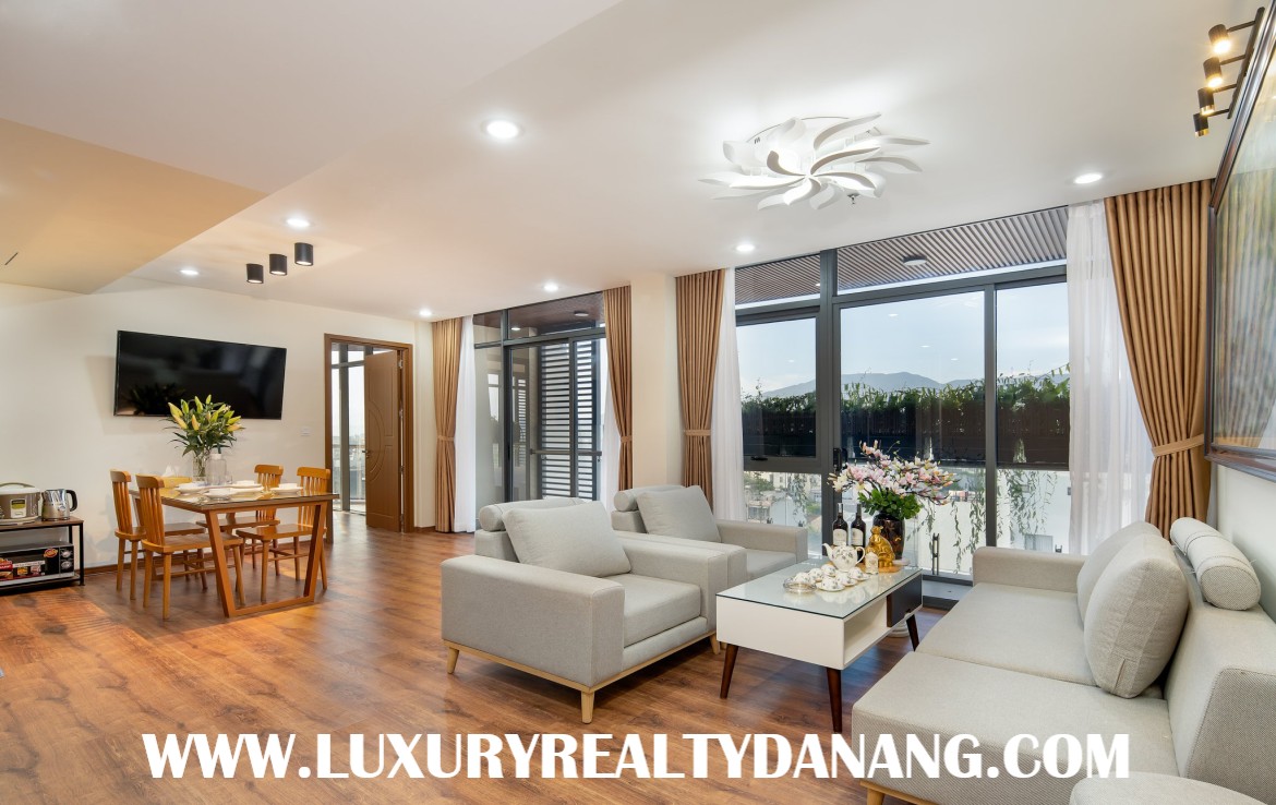 Danang beach apartment for rent in Vietnam, Son Tra district, modern style