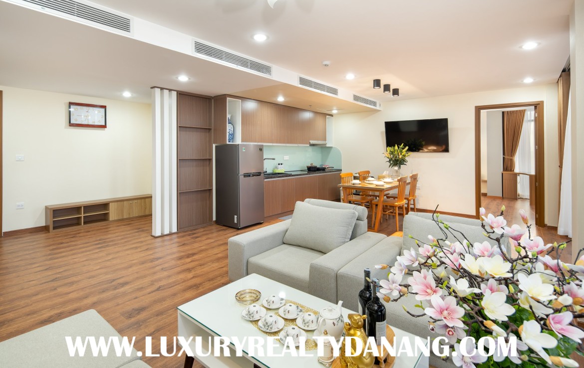 Danang beach apartment for rent in Vietnam, Son Tra district, mountain view