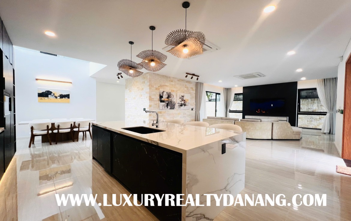 Danang luxurious villa rental near Son Tra Peninsula, Vietnam, walking to the beach