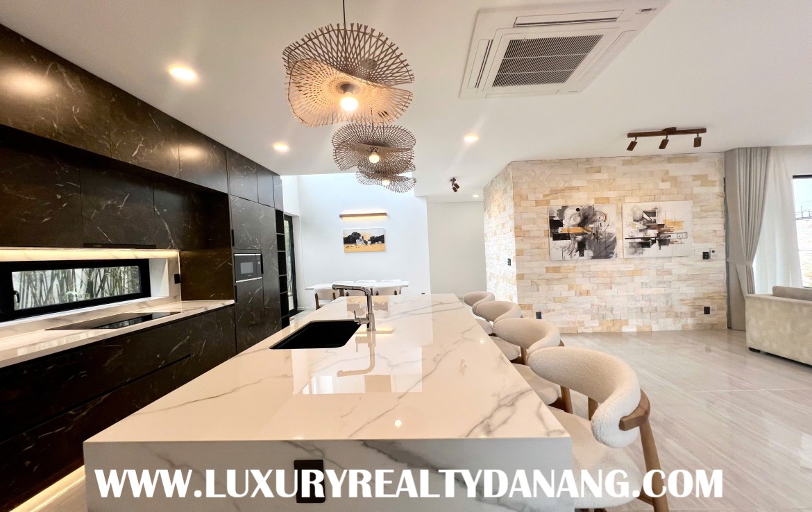 Danang luxurious villa rental near Son Tra Peninsula, Vietnam, walking to the beach