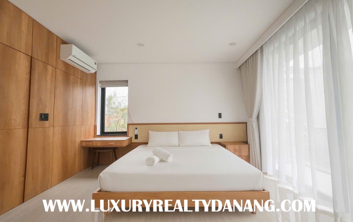 Danang luxurious villa rental near Son Tra Peninsula, Vietnam, walking to the beach, modern design