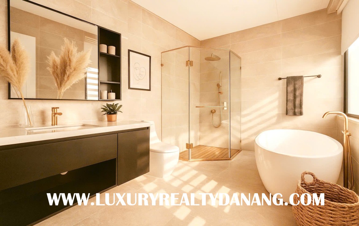 Danang luxurious villa rental near Son Tra Peninsula, Vietnam, walking to the beach