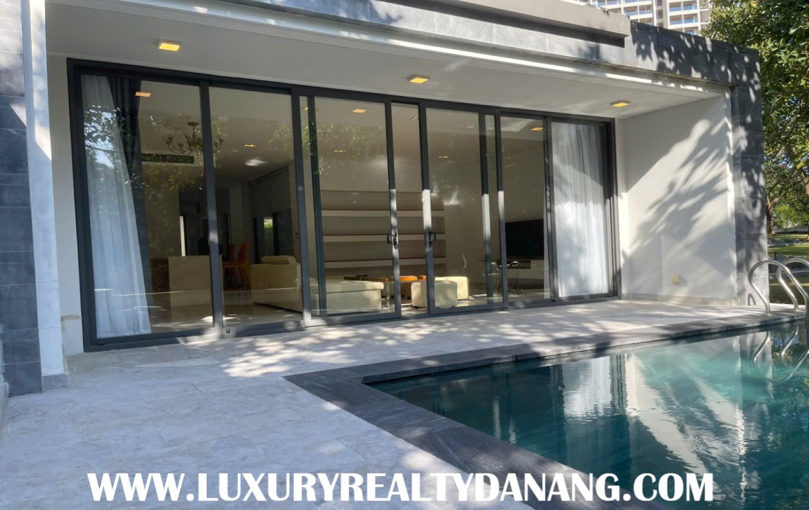 Danang modern villa rental in The Point Residences, Vietnam, Ngu Hanh Son district, golf view