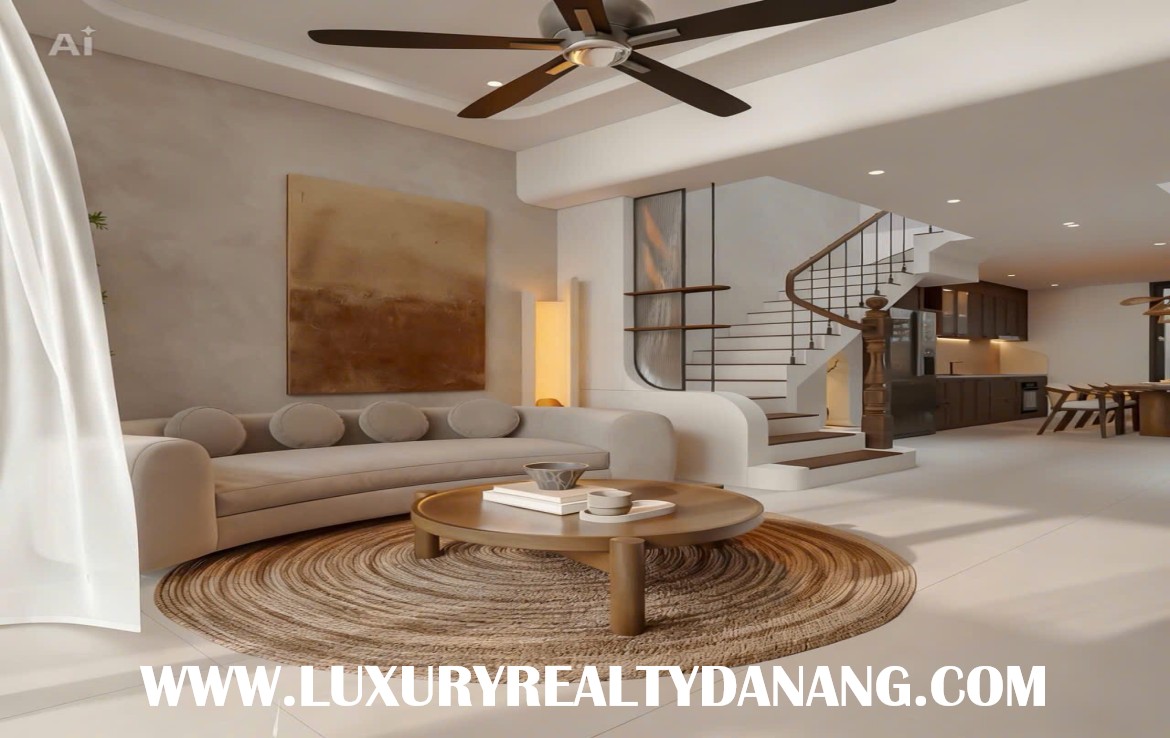 Modern house rental Danang, Vietnam, in Nam Viet A residential area, Wester style