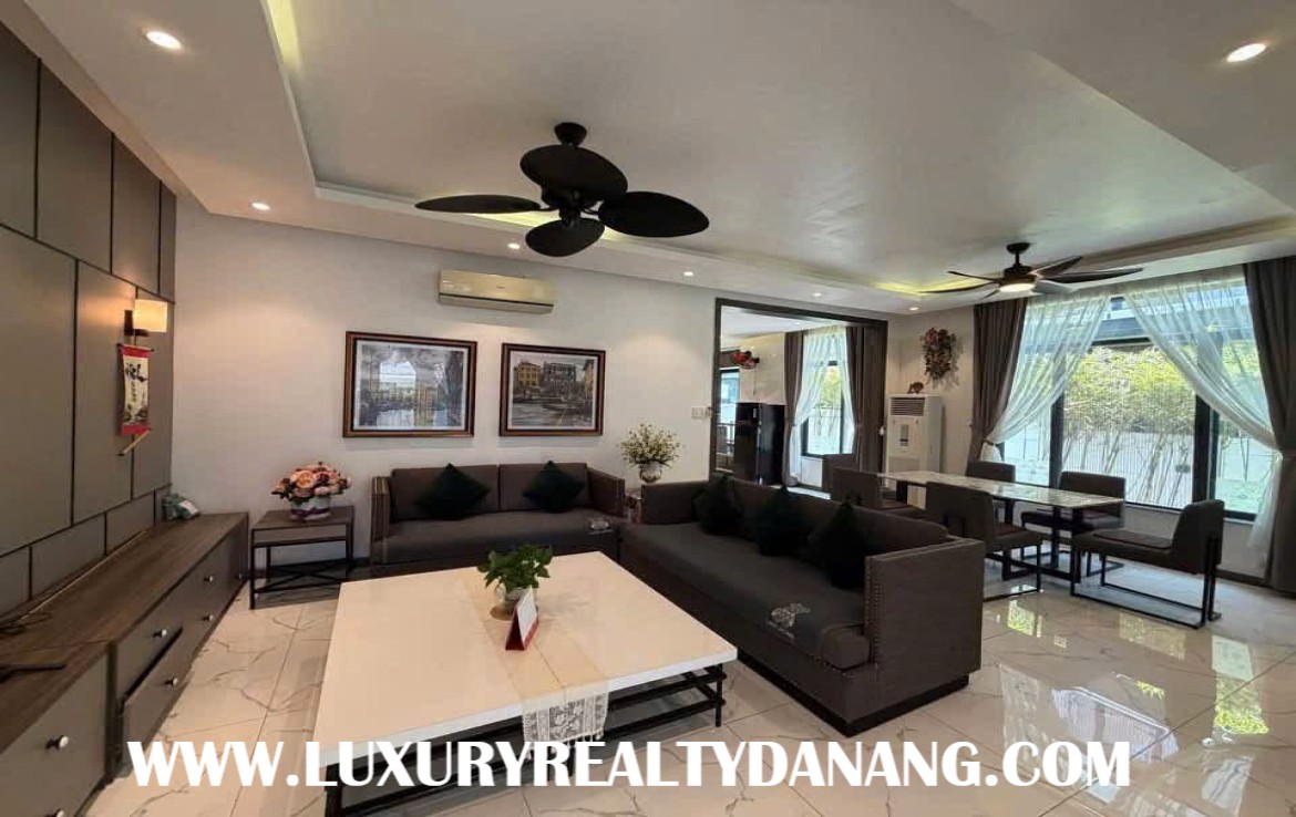 Luxury villas rental Danang in Euro village, Vietnam, Son Tra district, four bedrooms, near the river