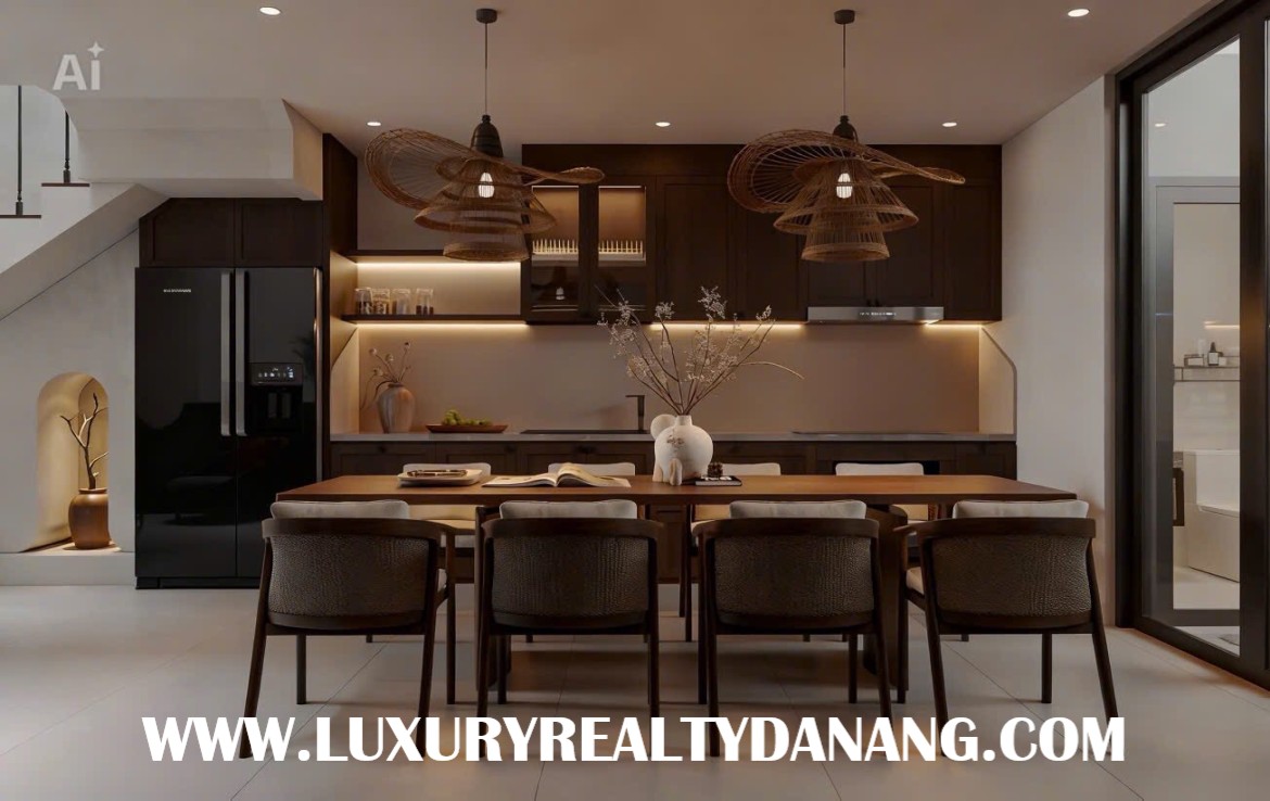 Modern house rental Danang, Vietnam, in Nam Viet A residential area, Wester style