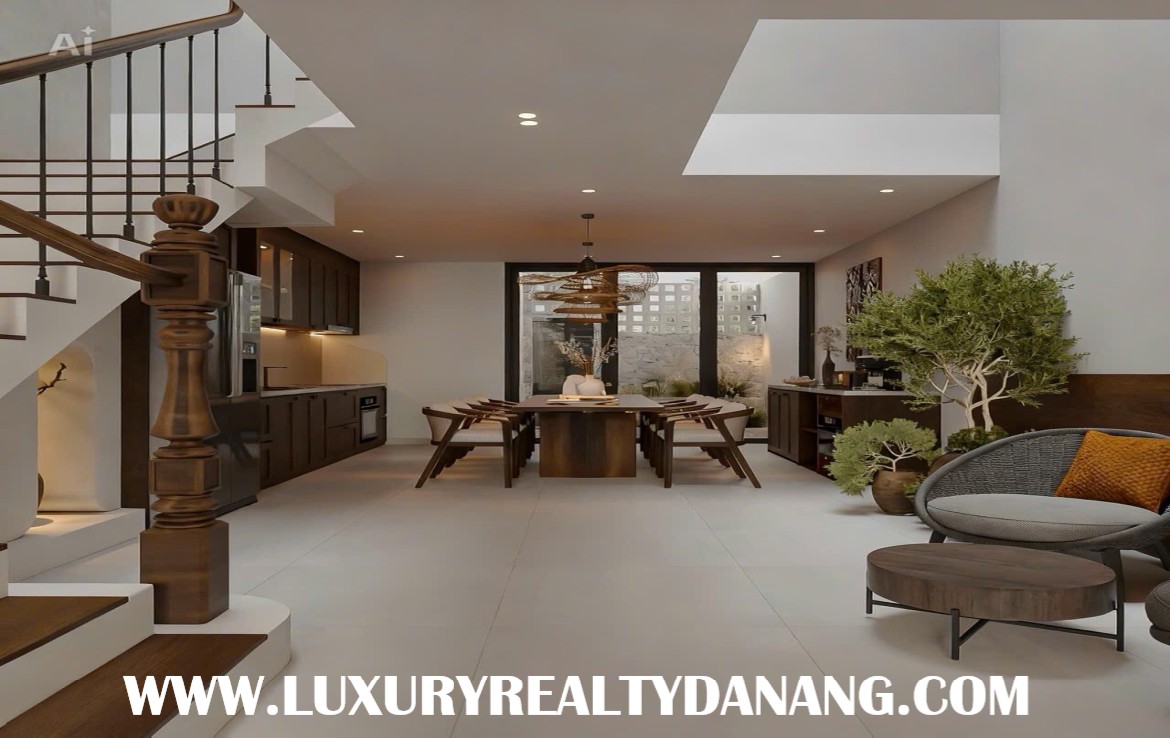 Modern house rental Danang, Vietnam, in Nam Viet A residential area, Wester style