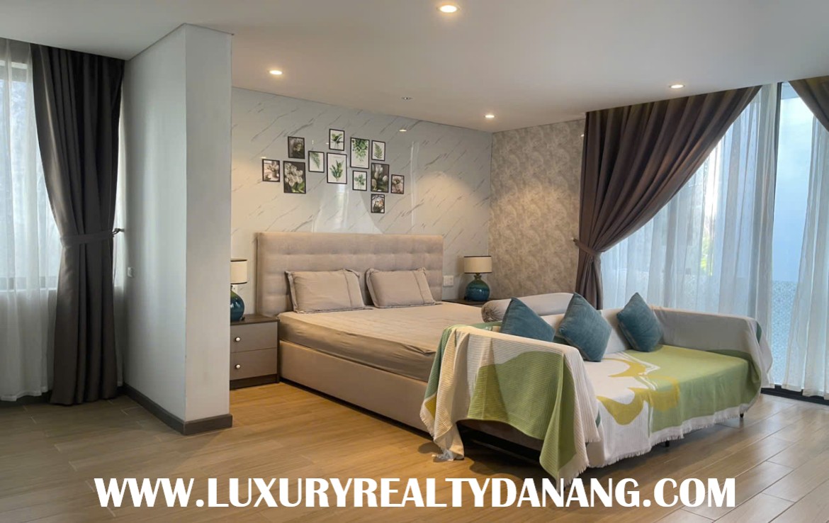 Modern villa rental Danang in Euro village, Vietnam, Son Tra district, walking to the river