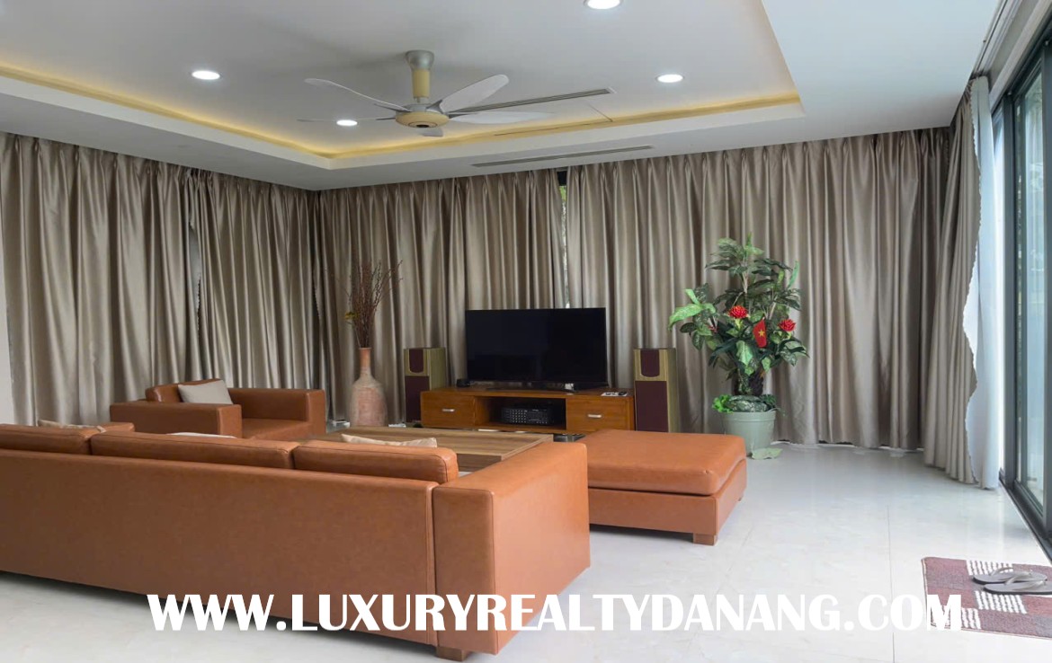 Luxury beach villa in Danang, in Ocean Villas, Vietnam, near the beautiful beach bay