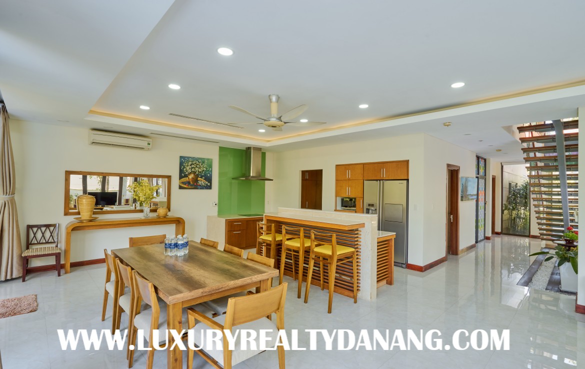 Luxury beach villa in Danang, in Ocean Villas, Vietnam, four bedrooms, near the beach