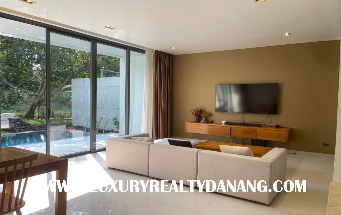 Villas for rent Danang in The Point Residence, Vietnam, swimming pool, golf view