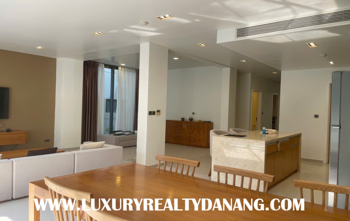 Villas for rent Danang in The Point Residence, Vietnam, swimming pool, golf view, modern style