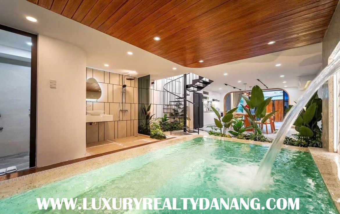 Danang modern house rent in Vietnam, walking to Pham Van Dong beach