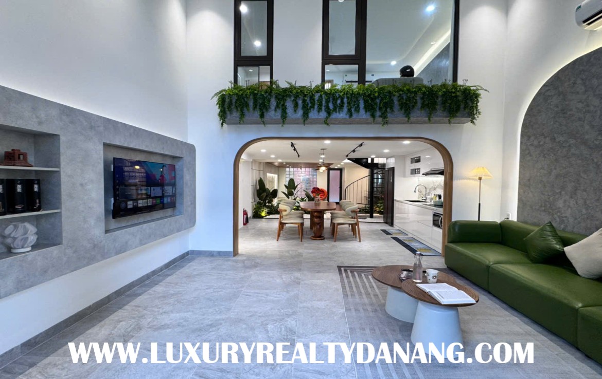 Danang modern house rent in Vietnam, walking to Pham Van Dong beach, swimming pool