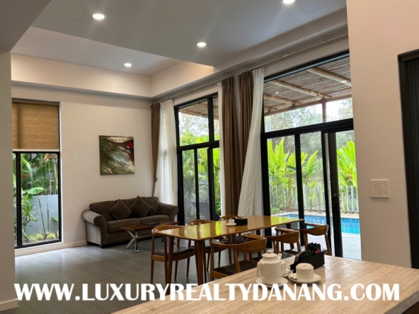 Golf course villa Danang for rent in Montgomerie Links, Vietnam, near the beach