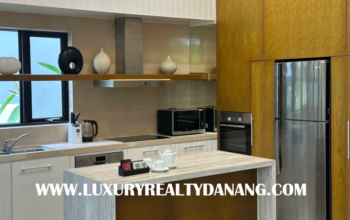 Golf course villa Danang for rent in Montgomerie Links, Vietnam, near the beach