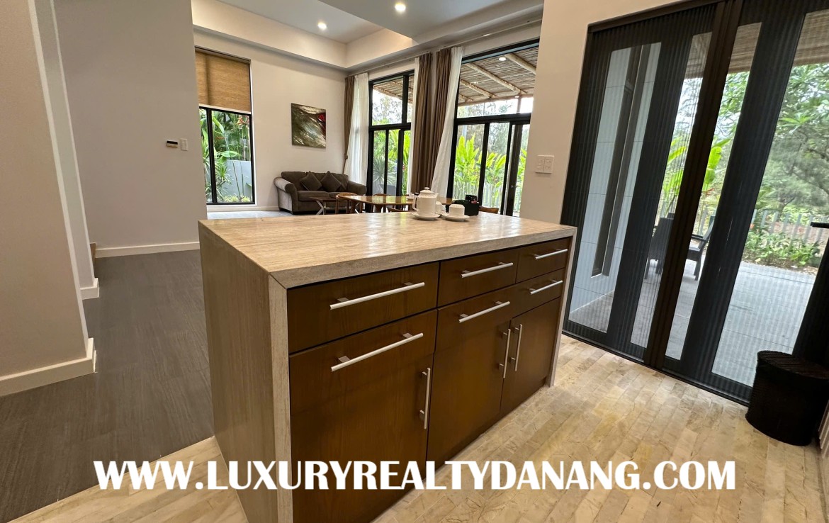 Golf course villa Danang for rent in Montgomerie Links, Vietnam, near the beach, modern style