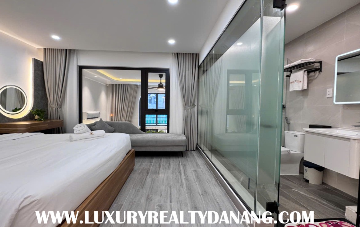 Danang modern house rent in Vietnam, walking to Pham Van Dong beach, modern design