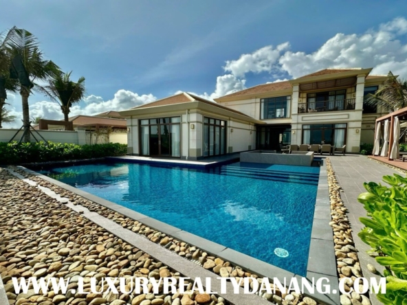 Beachfront luxury villa in Danang in five- star Fusion villas & resort, in Vietnam, five-bedrooms, near the beach