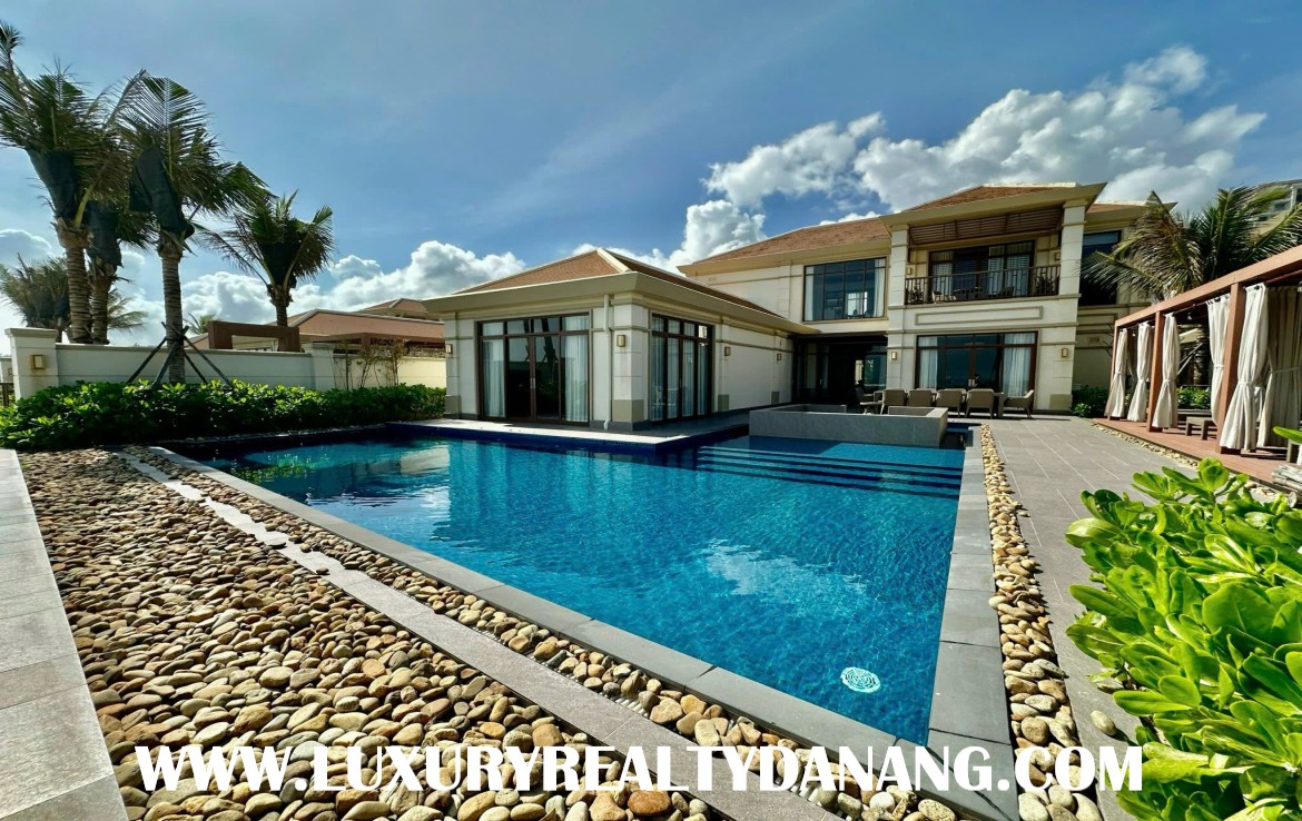 Beachfront luxury villa in Danang in five- star Fusion villas & resort, in Vietnam, five-bedrooms, near the beach