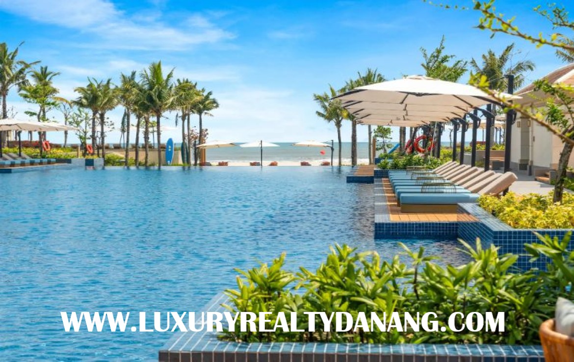 Beachfront luxury villa in Danang in five- star Fusion villas & resort, in Vietnam, five-bedrooms, just the beach front