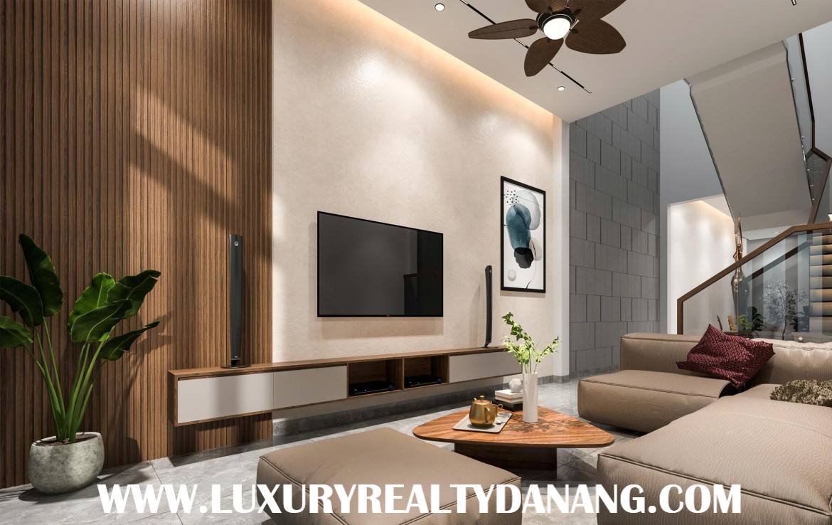 Modern house for rent Danang near Pham Van Dong beach, in Vietnam, Western design