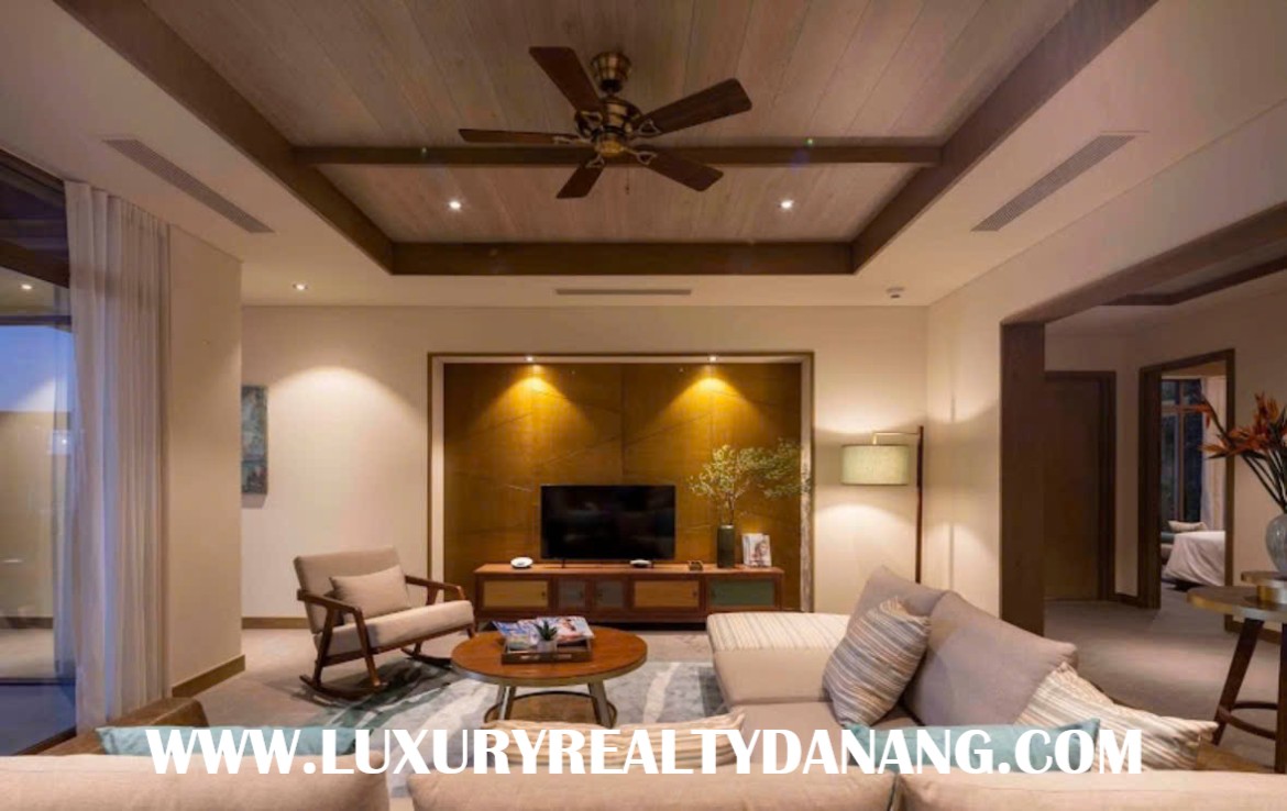 Beachfront luxury villa in Danang in five- star Fusion villas & resort, in Vietnam, five-bedrooms, walking to the beach