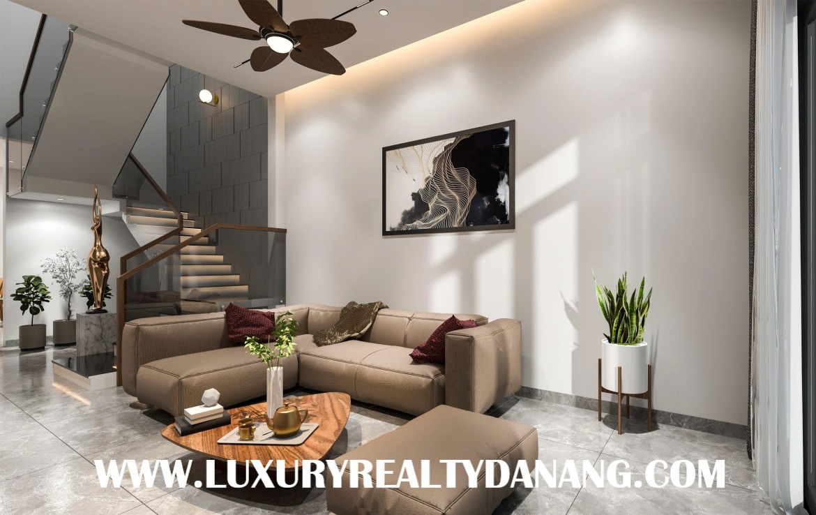 Modern house for rent Danang, in Vietnam, walking to the nice beach