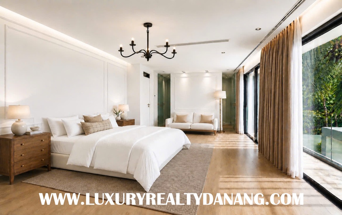 Golf course Villa rental Danang in The Dune Residences, in Vietnam, walking to the beach