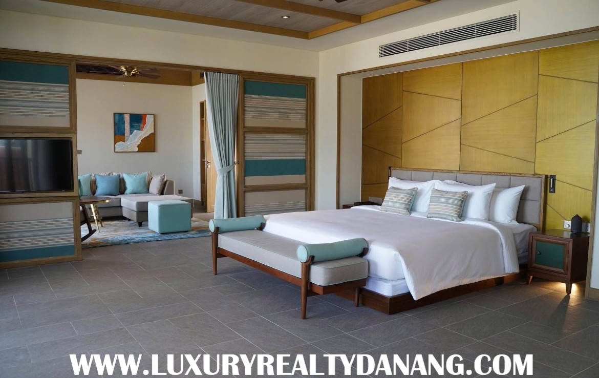 Beachfront luxury villa in Danang in five- star Fusion villas & resort, in Vietnam, five-bedrooms, Western design