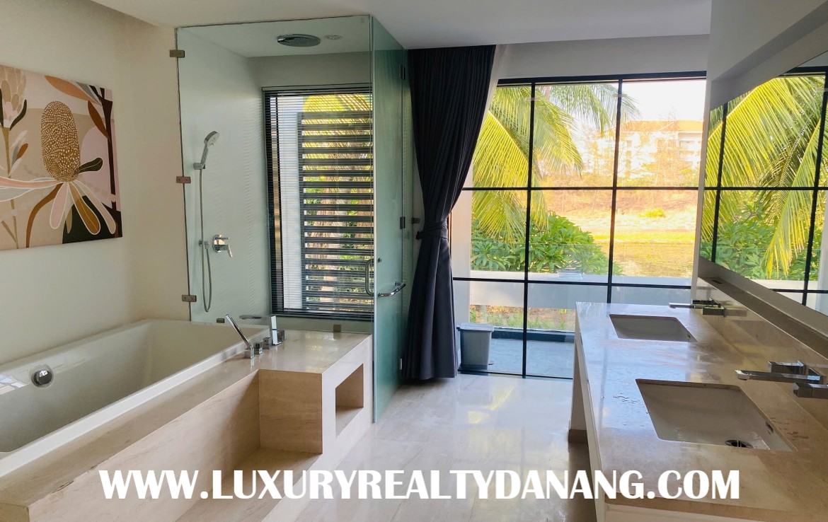 Golf course Villa rental Danang in The Dune Residences, in Vietnam, three bedrooms, Western style 8