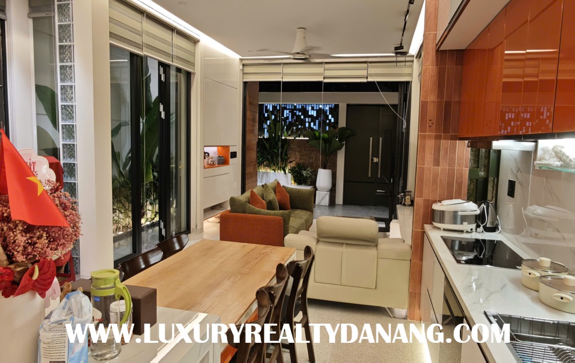 Modern house for rent Danang near Lotte Mart supermarket, in Vietnam, modern design