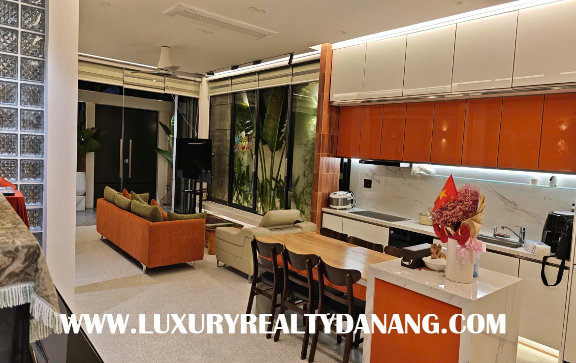 Modern house for rent Danang near Lotte Mart supermarket, in Vietnam, modern design
