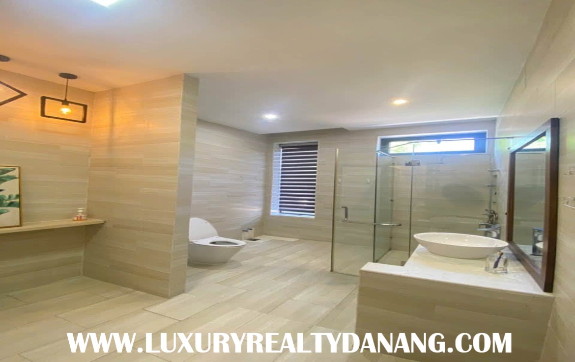 House in Danang for rent in Nam Viet A area, in Vietnam, in the beachside, modern construction