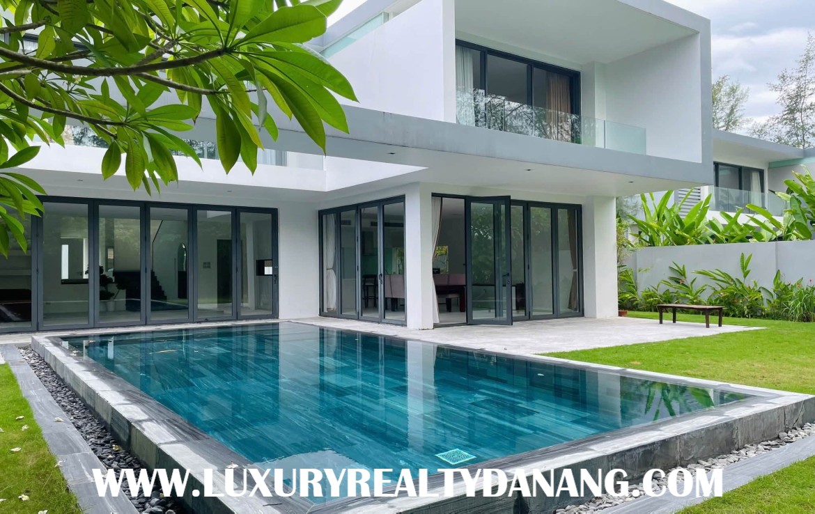 Golf course villa rental Danang in The Dune Residences, Vietnam, modern style