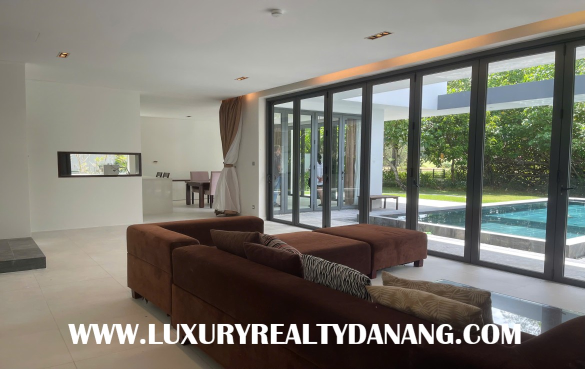 Golf course villa rental Danang in The Dune Residences, Vietnam, in the beachside