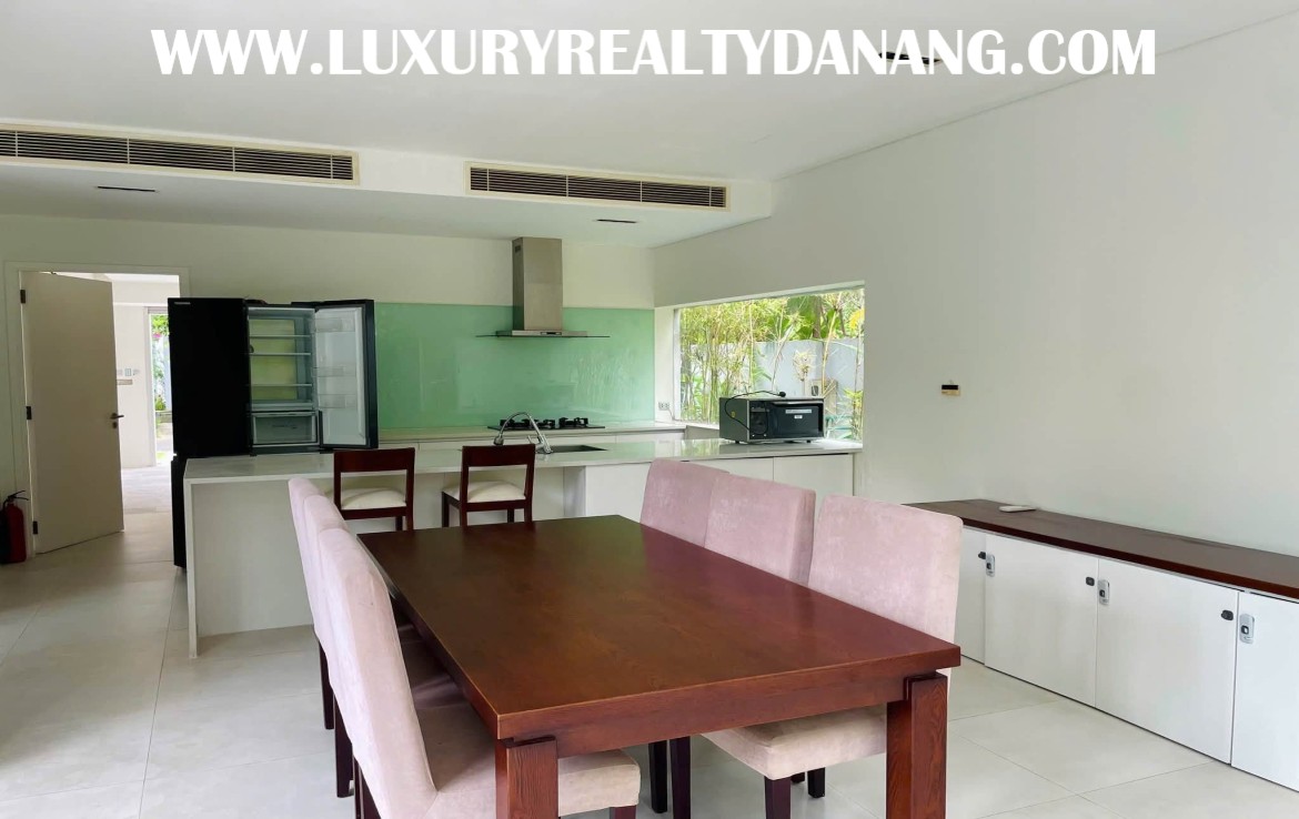 Golf course villa rental Danang in The Dune Residences, Vietnam, green style