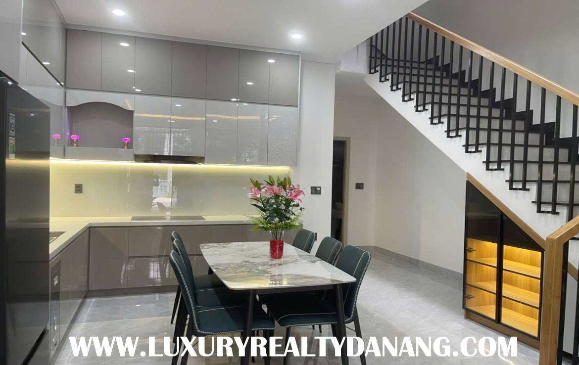 Danang beachside house for rent near Pham Van Dong beach, in Vietnam, new construction