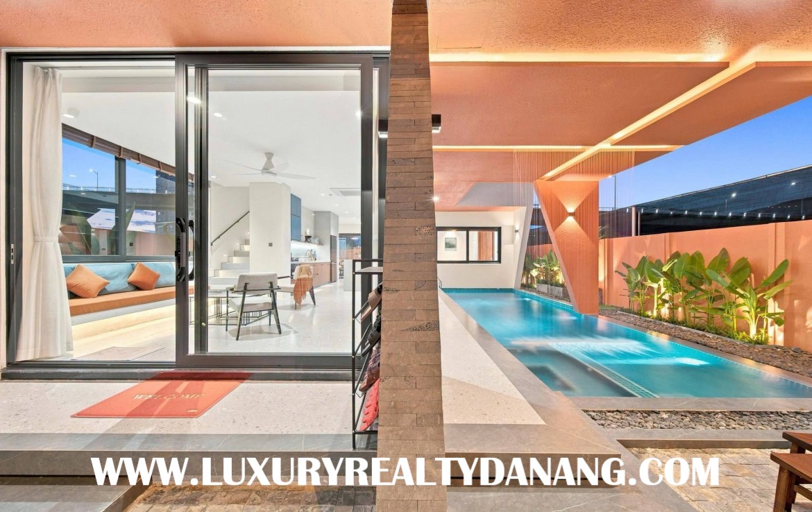 Danang luxury villa for rent near Thuan Phuoc bridge, in Vietnam, new construction