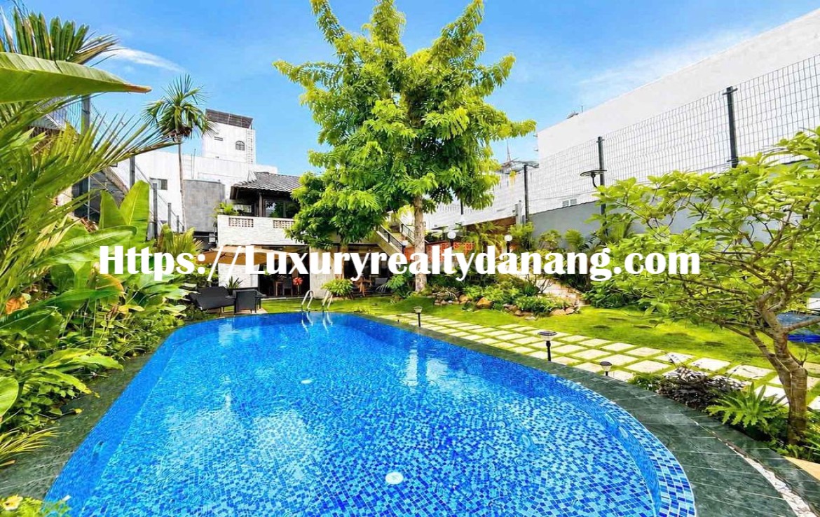 Green villa for rent Danang, near My Khe beach, in Vietnam
