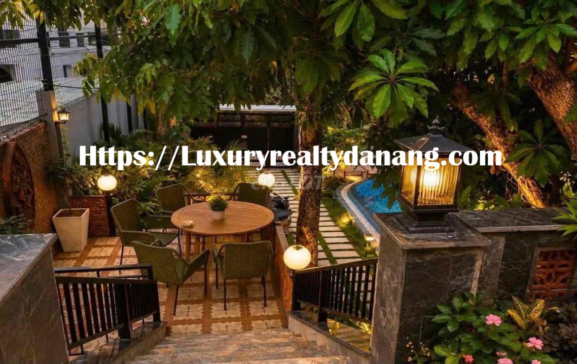 Green villa for rent Danang, near My Khe beach, in Vietnam