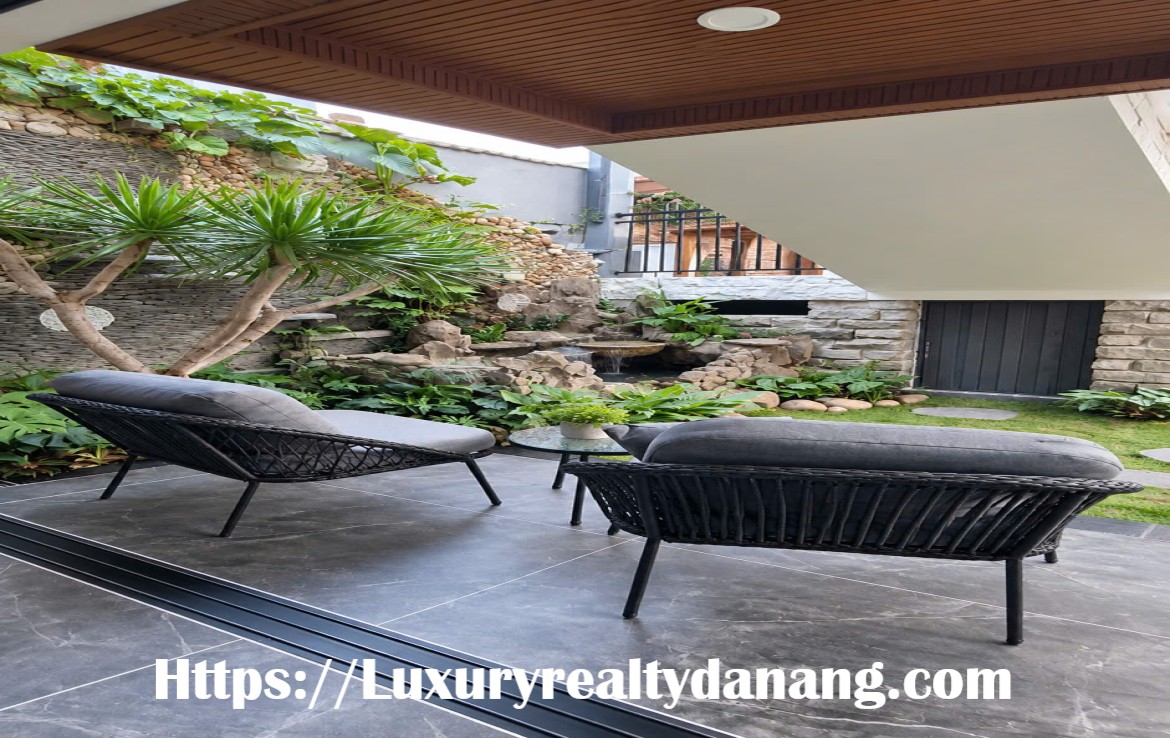 Green villa for rent Danang, near My Khe beach, in Vietnam