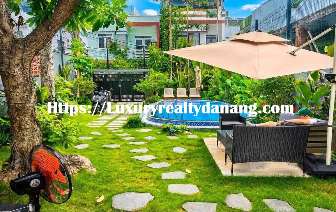 Green villa for rent Danang, near My Khe beach, in Vietnam